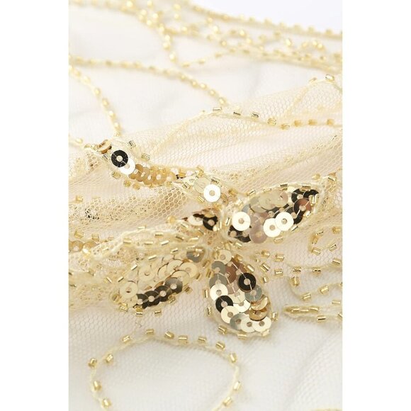 BABEYOND 1920s Beaded Shawl Wrap, Evening Cape Bolero for Weddings & Parties - Picture 5 of 6